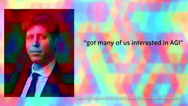 A quote from Sam Altman acknowledging Yudkowsky's influence on AGI and OpenAI