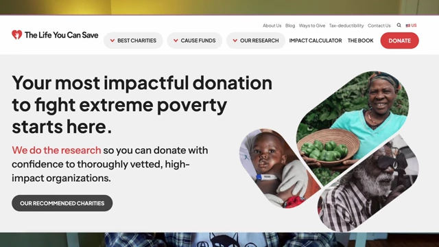 A screenshot of 'The Life You Can Save' website