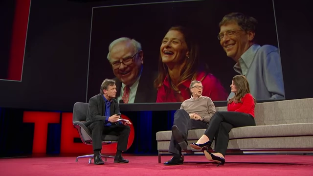 Bill Gates and Melinda Gates in a discussion