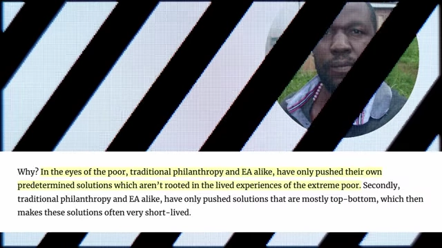 A further quote from Anthony Kalulu on top-bottom solutions being short-lived