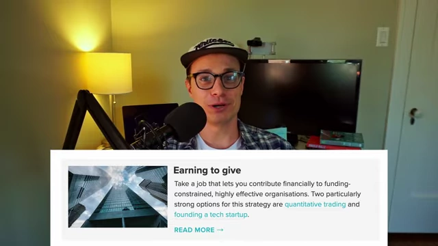 A description of the 'earning to give' strategy