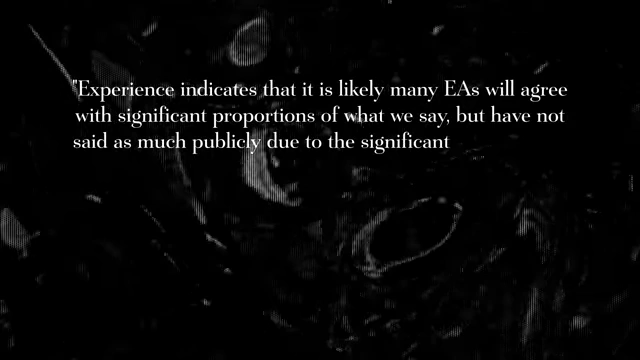Another highlighted quote from the anonymous EA critique on career risks