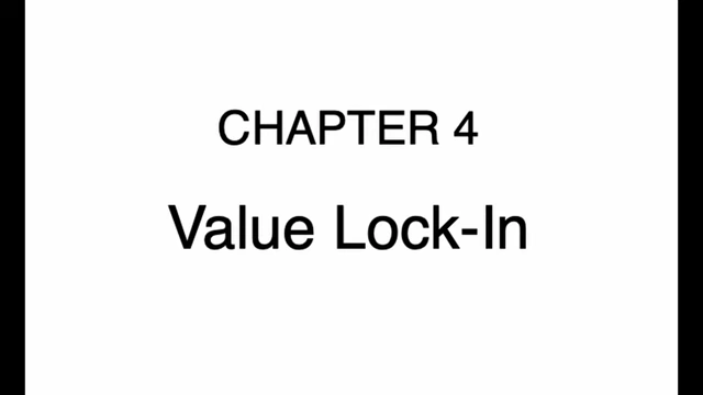 A chapter title slide for 'Value Lock-In'