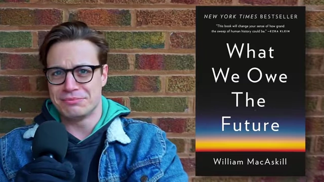 The cover of William MacAskill's book 'What We Owe The Future'