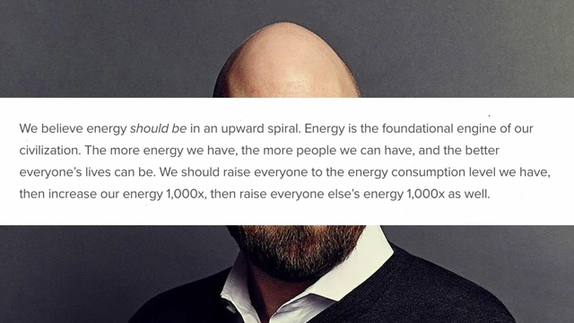 A quote from Marc Andreessen on the belief in an 'upward spiral' of energy and growth
