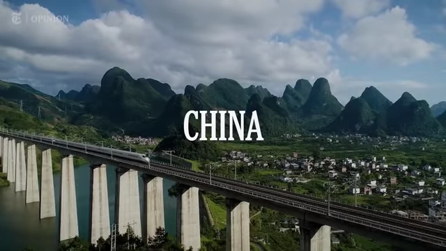 A high-speed train on a bridge in China