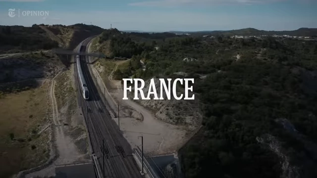 A high-speed train in France