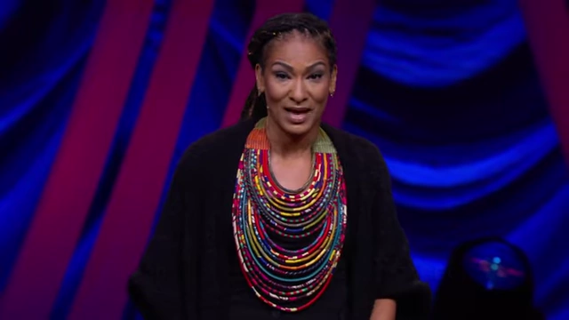 Ruha Benjamin delivering a TED Talk