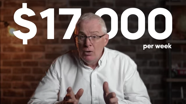Text overlay indicating $17,000 per week in passive income