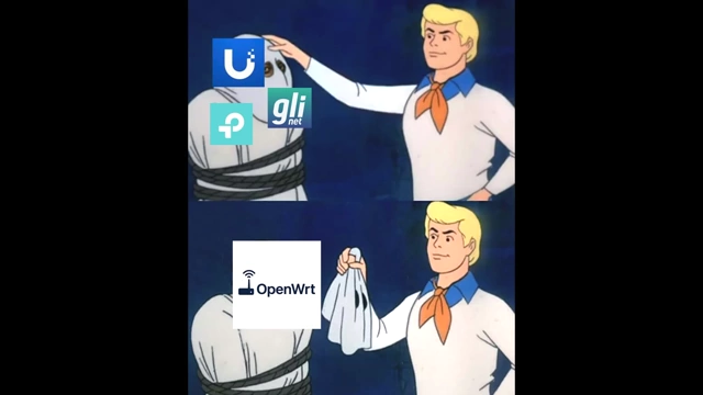 OpenWrt梗图，讽刺其他路由器系统是OpenWrt的包装