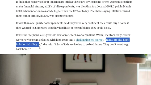 Christina Stephens comments on high rents and inflation affecting people's ability to live independently.
