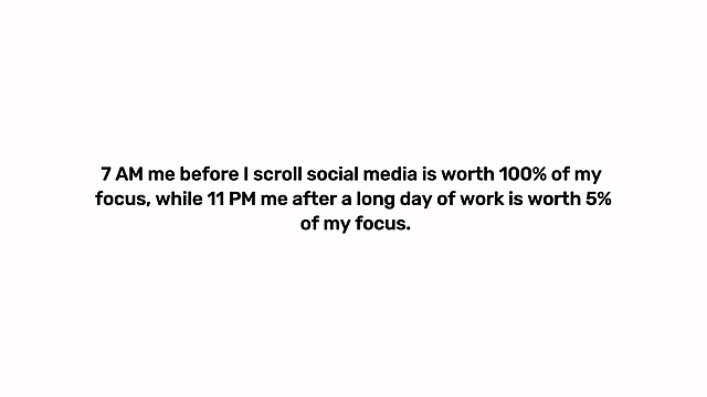 Varying focus levels throughout the day