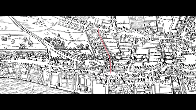 描绘了律师聚集的教堂巷（Chancery Lane）区域的地图