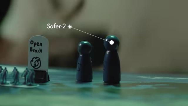 Progression from Safer-2 to Safer-3, representing increasingly powerful but human-aligned AI systems within OpenBrain in the Slowdown scenario.