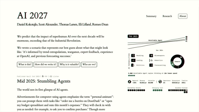 AI 2027 Report with its summary and research overview.