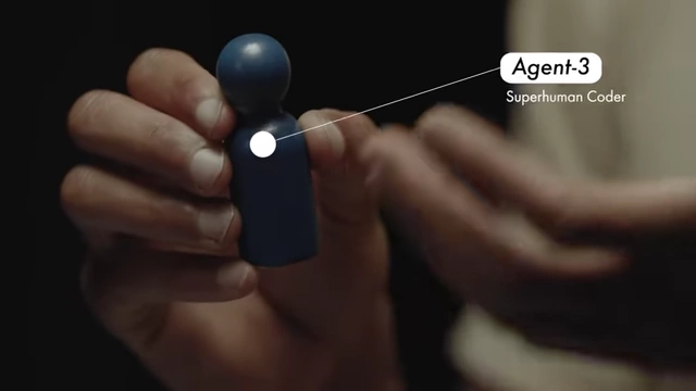 Agent-3, depicted as a superhuman coder, clearly better than the best human software engineers.