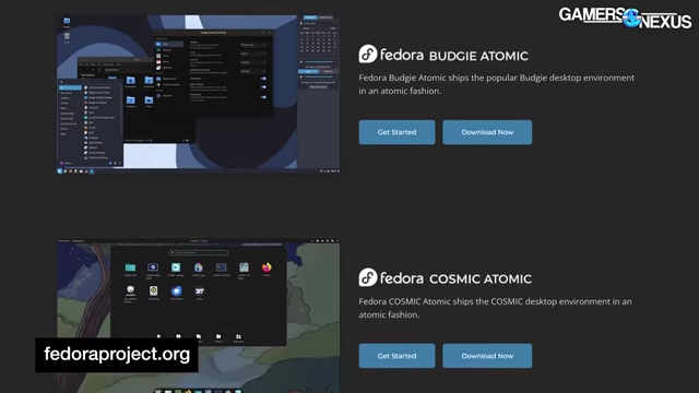 Fedora Atomic桌面环境的不同变体，如Budgie和Cosmic