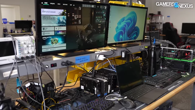 Gamers Nexus实验室中的Windows 11测试平台