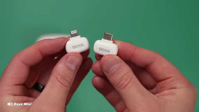Comparison of Boya Mini lightning and USB-C receivers.