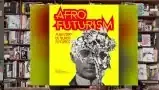 An image of "Afrofuturism" with a man wearing a tin-foil headpiece.