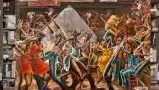 The Sugar Shack by Ernie Barnes, referenced in the set design