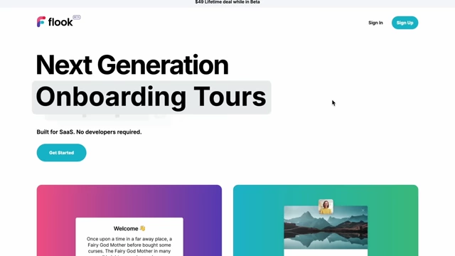 Screenshot of Fluke.co website, a no-code platform for onboarding tours and tooltips