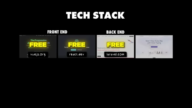 Diagram of back-end technologies: PHP and Laravel
