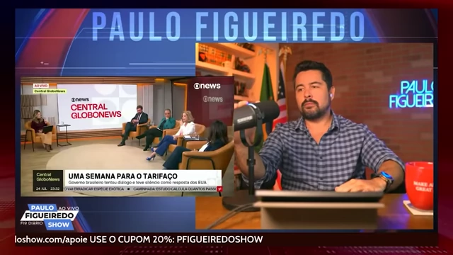 Globo News segment discussing the Brazilian government's attempts at dialogue with the U.S. and the lack of response from the U.S. regarding sanctions on STF ministers.