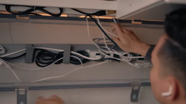 Efficient under-desk cable management