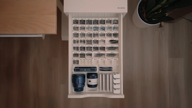 Gridfinity organization in Alex drawer