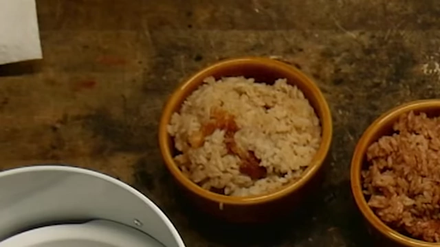 Cooked Pilk rice, showing its creamy texture.