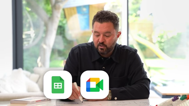 Icons for Google Sheets and Google Meet, representing free tools useful in the CAOS stage.