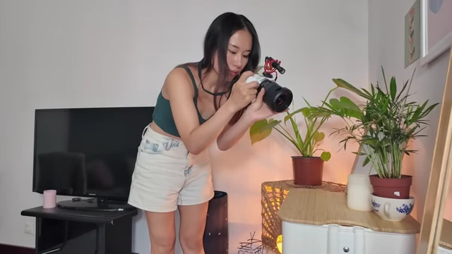 Creator filming content, demonstrating her "test run"