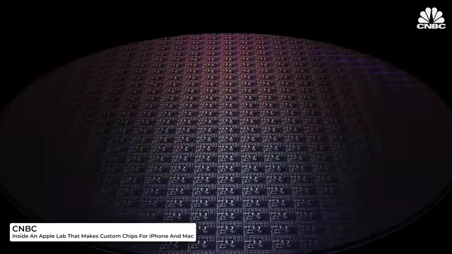 Silicon wafer representing the physical commitment to chip development
