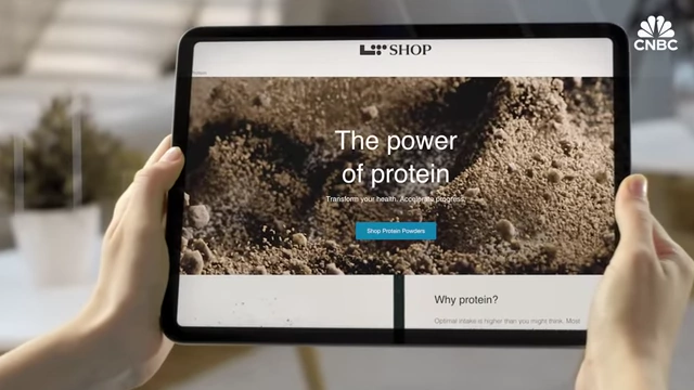 Lifetime Fitness protein powder section on their website