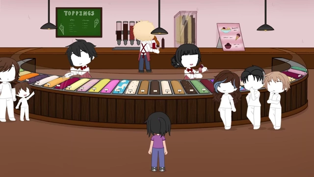 The speaker appears overwhelmed by the many ice cream choices, standing indecisively at the counter.
