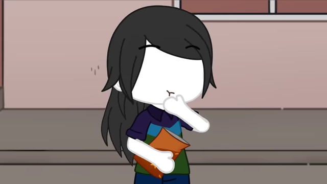 Claudia, a friend, is seen eating cheese puffs, foreshadowing her careless handling of glasses.