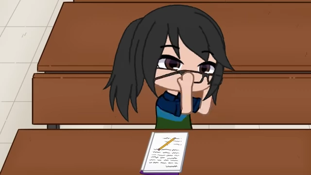 The speaker retrieves her glasses from Claudia, looking annoyed.