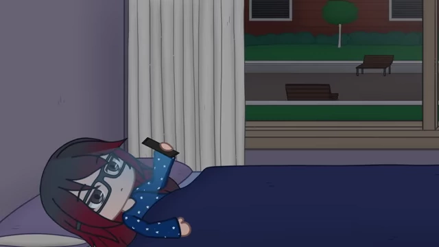 The speaker's glasses are visibly shifting on her face while she lies down, causing discomfort.