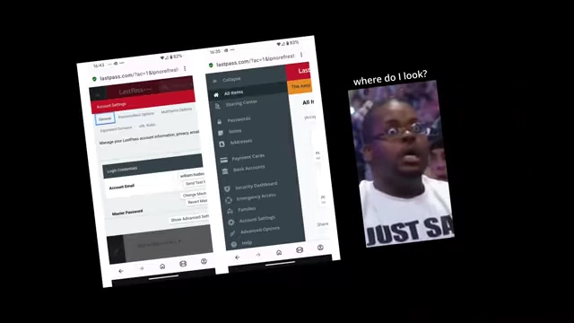 A meme featuring a person with a confused expression and the text "where do I look?" is juxtaposed with screenshots of a cluttered user interface, highlighting poor UX design.