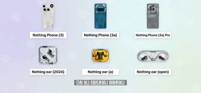 낫싱의 스마트폰 및 이어폰 제품 라인업
