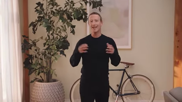 Mark Zuckerberg in his physical home, setting the scene for a staged transition into the virtual world.