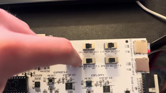 Switches for CPU and I/O ROM selection, and speed control for overclocking