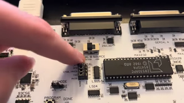 The switch to select the source for Serial B (RS232 or USB)