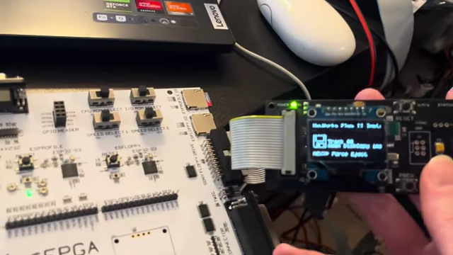 The external floppy emulator displaying the loaded MacWorks Plus 2 install image