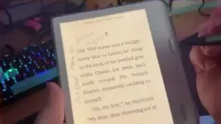 Annotating directly on book text with a stylus on the Kobo Libra Color