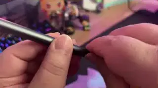Close-up of the Metapen 2 stylus, highlighting its side button