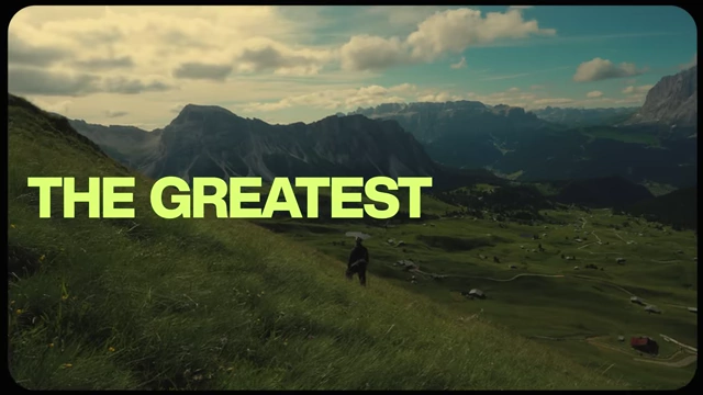 Text overlay "THE GREATEST" over a scenic mountainous landscape, implying nature as a mentor for creativity.