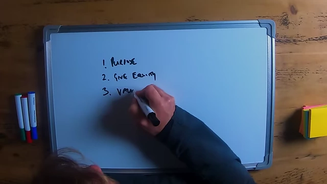 The speaker listing "values" as important for growing a business.