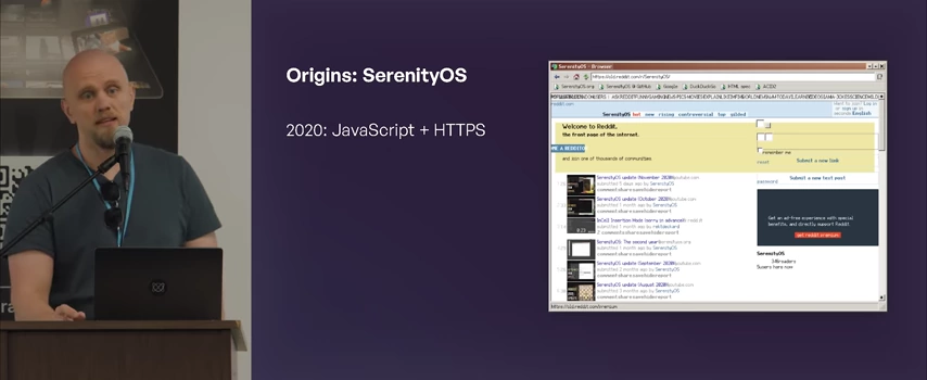 SerenityOS支持JavaScript和HTTPS并加载旧版Reddit